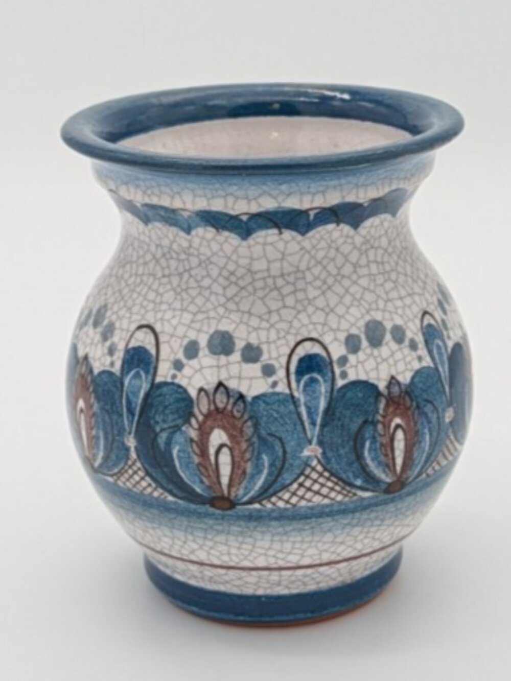 vintage KF Gmunden hand painted bud vase Austrian ceramic pottery 5"H